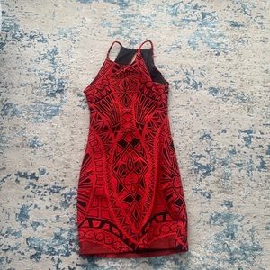 Red parker dress